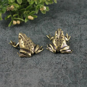 Vintažinės varinės mini varlės statulos Papuošalai Retro žalvario Gyvūnų Figūrėlės Žaislas Namų dekoras Priedai Biuro stalo papuošalai Dovanos