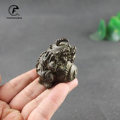 Tiszta réz Pixiu Dísz Lucky Feng Shui Dekorációk Kézművesség Bronz Állat Miniatűr figura Otthoni irodai dekorációs kiegészítők