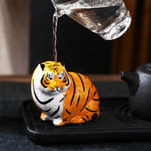Kungfu Tea Pet Színváltoztató kínai A tigris éve Tea Pet Kézzel készített díszek Teatálca Kisállat-kiegészítők tea szerelmeseinek