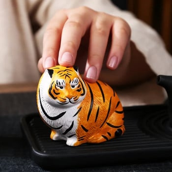 Kungfu Tea Pet που αλλάζει το χρώμα του κινεζικού έτους του Tiger Tea Pet Χειροποίητα στολίδια Δίσκος τσαγιού Αξεσουάρ για κατοικίδια για τους λάτρεις του τσαγιού