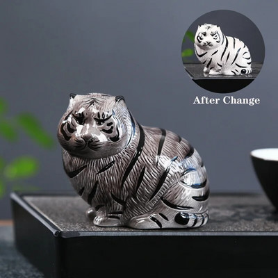 Kungfu Tea Pet Színváltoztató kínai A tigris éve Tea Pet Kézzel készített díszek Teatálca Kisállat-kiegészítők tea szerelmeseinek