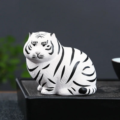Kungfu Tea Pet Színváltoztató kínai A tigris éve Tea Pet Kézzel készített díszek Teatálca Kisállat-kiegészítők tea szerelmeseinek