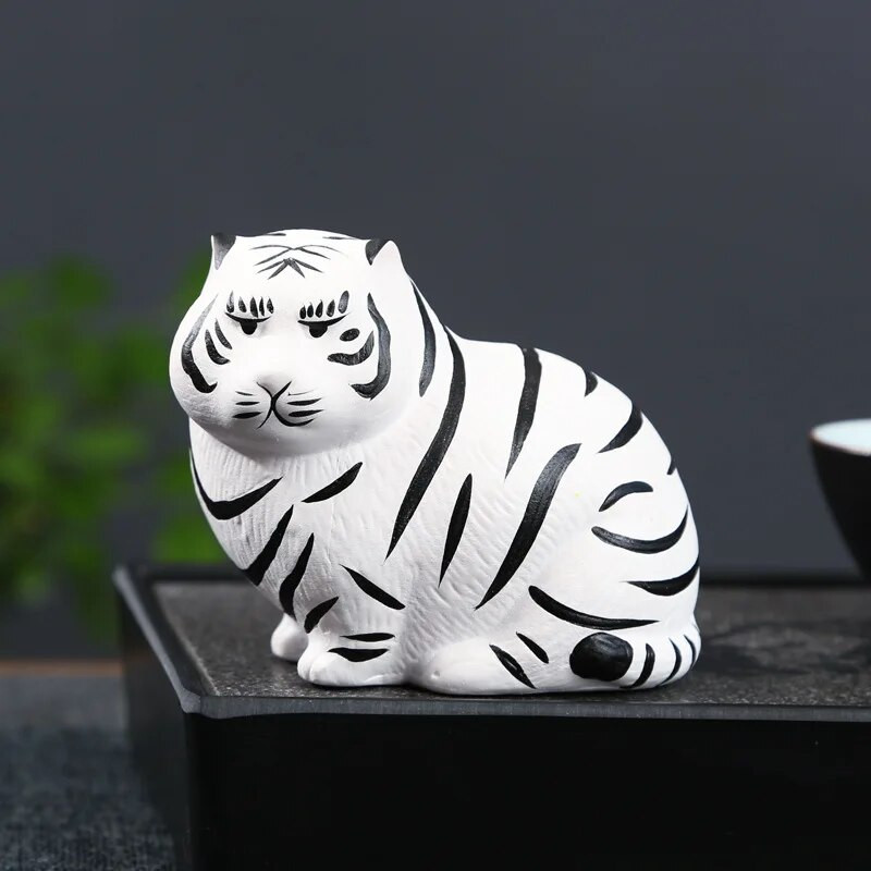 Kungfu Tea Pet Színváltoztató kínai A tigris éve Tea Pet Kézzel készített díszek Teatálca Kisállat-kiegészítők tea szerelmeseinek