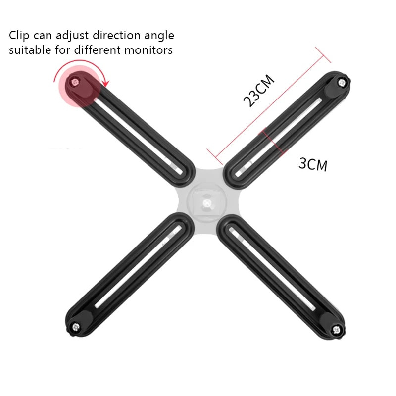BEISHI ne VESA adapterio rinkinys, skirtas montuoti televizoriaus ir kompiuterio monitoriaus ekranus 13"–27" be galinių tvirtinimo angų Krovimo svoris 10 kg