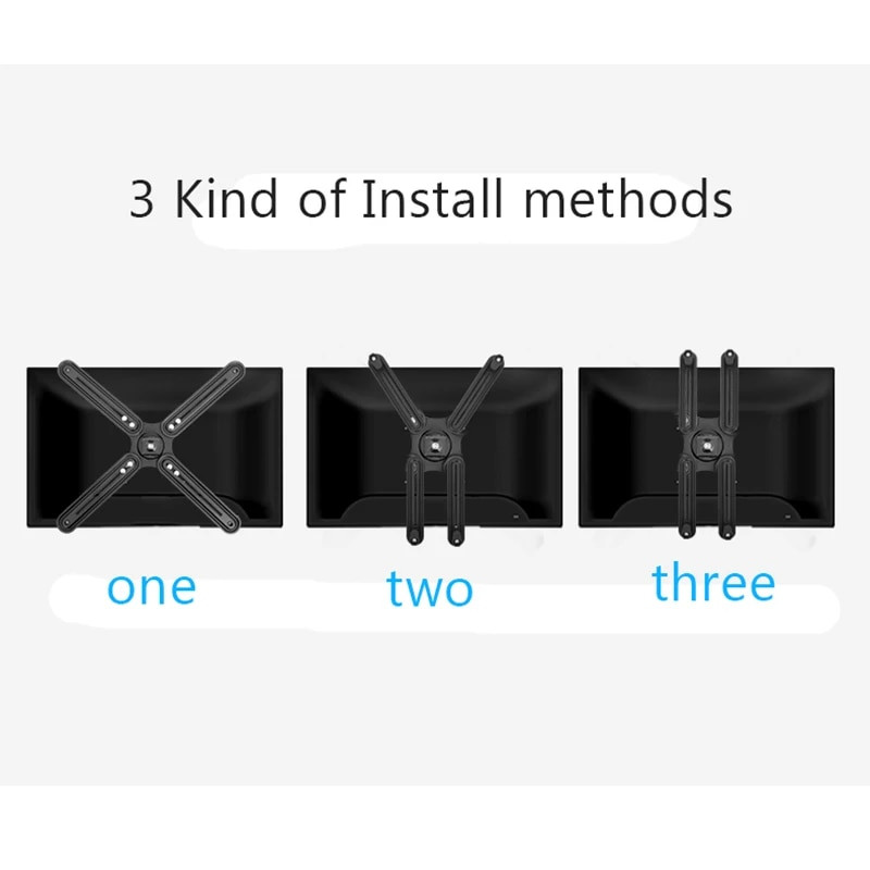 BEISHI ne VESA adapterio rinkinys, skirtas montuoti televizoriaus ir kompiuterio monitoriaus ekranus 13"–27" be galinių tvirtinimo angų Krovimo svoris 10 kg