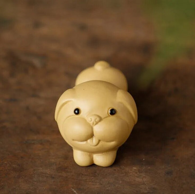 1 ΤΕΜ Mini Fingertips Purple Clay Tea Pet Χειροποίητα χαριτωμένα στολίδια με άγαλμα ζώων Boutique Crafts Σετ τσαγιού Αξεσουάρ διακόσμησης