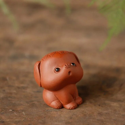 1 ΤΕΜ Mini Fingertips Purple Clay Tea Pet Χειροποίητα χαριτωμένα στολίδια με άγαλμα ζώων Boutique Crafts Σετ τσαγιού Αξεσουάρ διακόσμησης