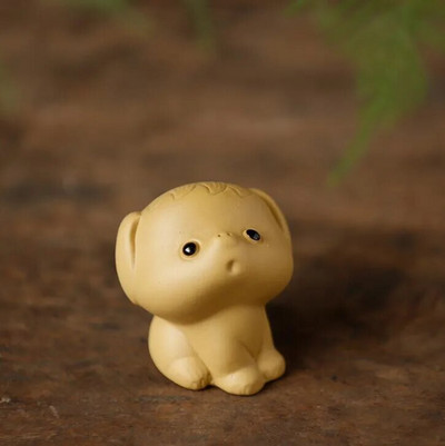 1 ΤΕΜ Mini Fingertips Purple Clay Tea Pet Χειροποίητα χαριτωμένα στολίδια με άγαλμα ζώων Boutique Crafts Σετ τσαγιού Αξεσουάρ διακόσμησης