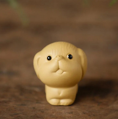 1 ΤΕΜ Mini Fingertips Purple Clay Tea Pet Χειροποίητα χαριτωμένα στολίδια με άγαλμα ζώων Boutique Crafts Σετ τσαγιού Αξεσουάρ διακόσμησης