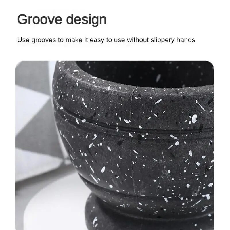 Σετ γουδοχέρι με ρητινούχα κονιάματα σκόρδου ανάμειξης μπαχαρικών με θρυμματιστή μπολ Εργαλεία κουζίνας εστιατορίου