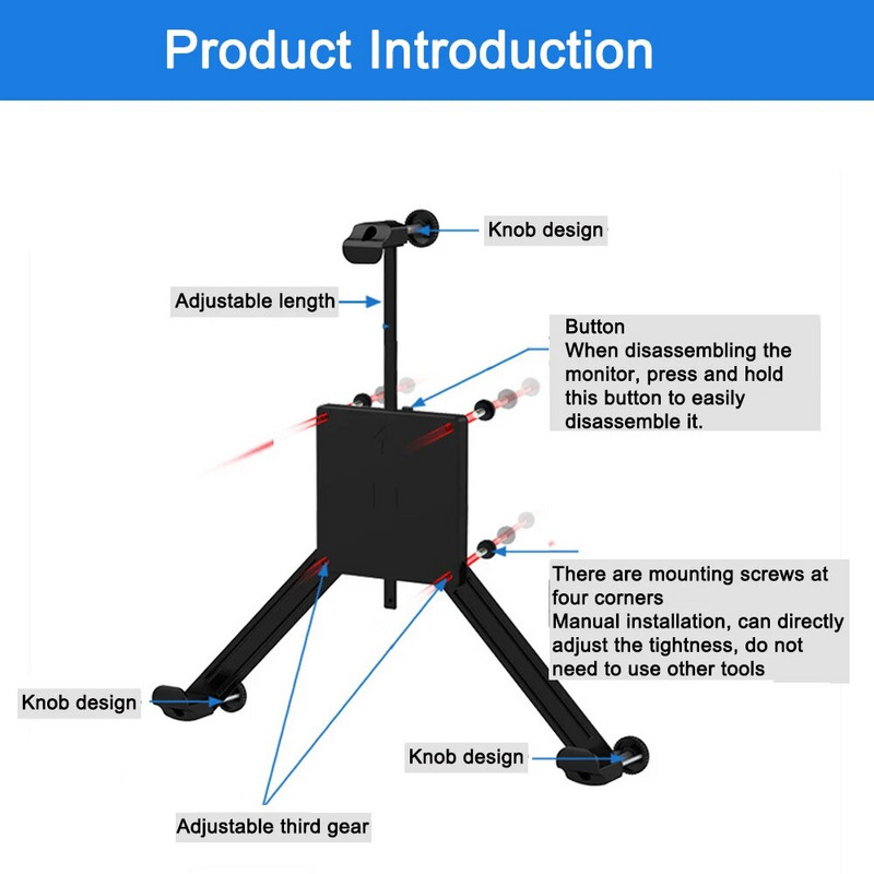 17-32 colių prailginimo adapterio tvirtinimo kronšteinas Monitoriaus laikiklio atrama be montavimo skylių Monitorių LCD ekrano stovas