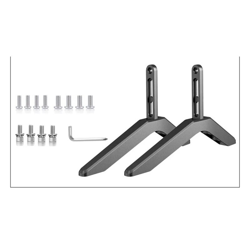 Universālā televizora statīva pamatne, galda virsma Televizora kājas priekš Vizio Samsung LG TCL Hisense televizori ar skrūvēm Vienkārša uzstādīšana Viegli lietojams