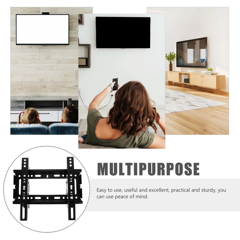 Televizoriaus stovai prie sienos tvirtinamo laikiklio ekrano Universalūs geležies tvirtinimo kronšteinai