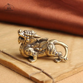 Žalvaris Mitinis žvėris PIXIU Miniatiūros Figūrėlės Retro varinis Gyvūnas Kirin Maža Statulėlė Stalinio stalo puošmena Priedai Ornamentas