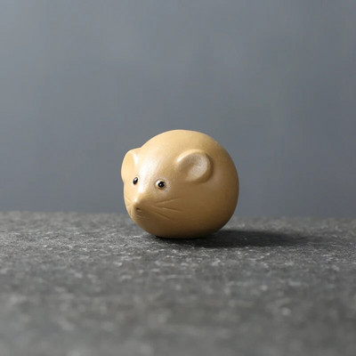 Kūrybiškumas Rankų darbo purpurinė molio arbata augintinė Miela pelė Statulėlė Papuošalai Gyvūnų Arbata Figūrėlės Amatai Namų arbatos stalo dekoravimas