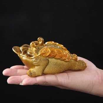 2024 Ρητίνη με τρίποδα Lucky Color Changing Golden Toad Tea Decoration Pet Tea Ceremony Creative Cute Toy Tea Pet Figurine