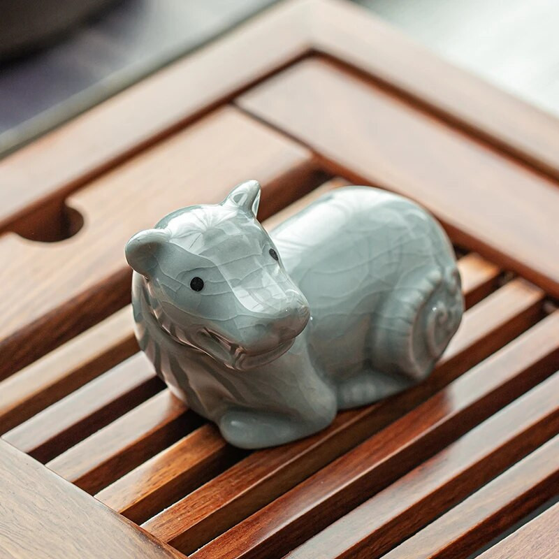 Ceai din ceramică Ornamente pentru animale de companie Mic zodiac chinezesc Figurină de ceai cu vârful degetelor Boutique Acasă Accesorii de decorare pentru ceremonia de ceai