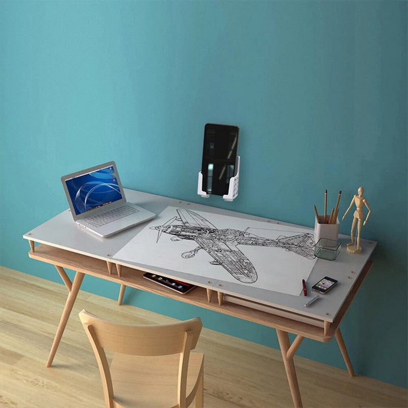 2 vnt prie sienos tvirtinamas reguliuojamas planšetinio telefono laikiklis, skirtas „Kindle“ / „iPad“ palaikymo priedui