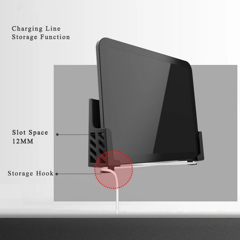 2 vnt prie sienos tvirtinamas reguliuojamas planšetinio telefono laikiklis, skirtas „Kindle“ / „iPad“ palaikymo priedui