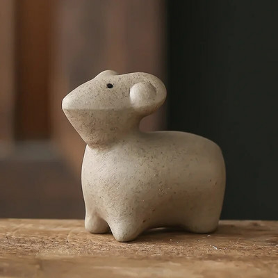 Amatų arbata 12 Zodiakas Namų figūrėlė Violetinė molio puošmena Pirštų galiukų apdaila Maži naminiai gyvūnėliai Kinijos butiko priedai