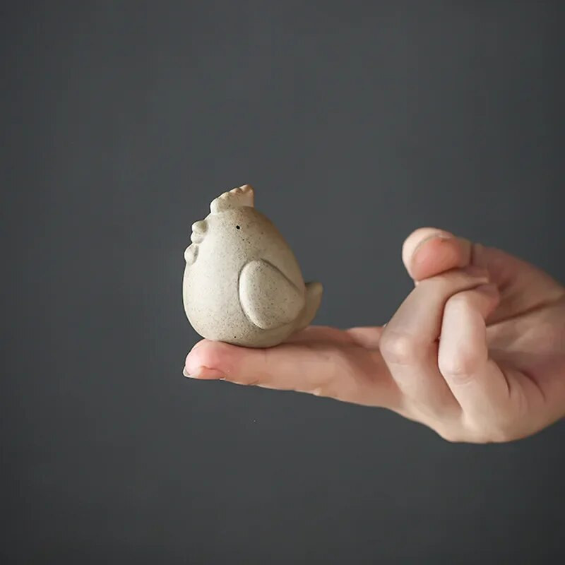 Amatų arbata 12 Zodiakas Namų figūrėlė Violetinė molio puošmena Pirštų galiukų apdaila Maži naminiai gyvūnėliai Kinijos butiko priedai