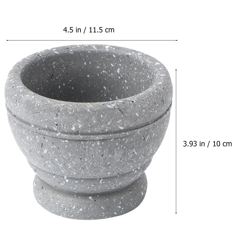 Σκόρδο Pugging Pot Ξύλινο Χρώμα Χειροκίνητο Τρίψιμο Στίλβωση Βάθρο Μπολ Κουζίνα Οικιακό γουδί και γουδοχέρι Σετ Σκόρδο κιμά