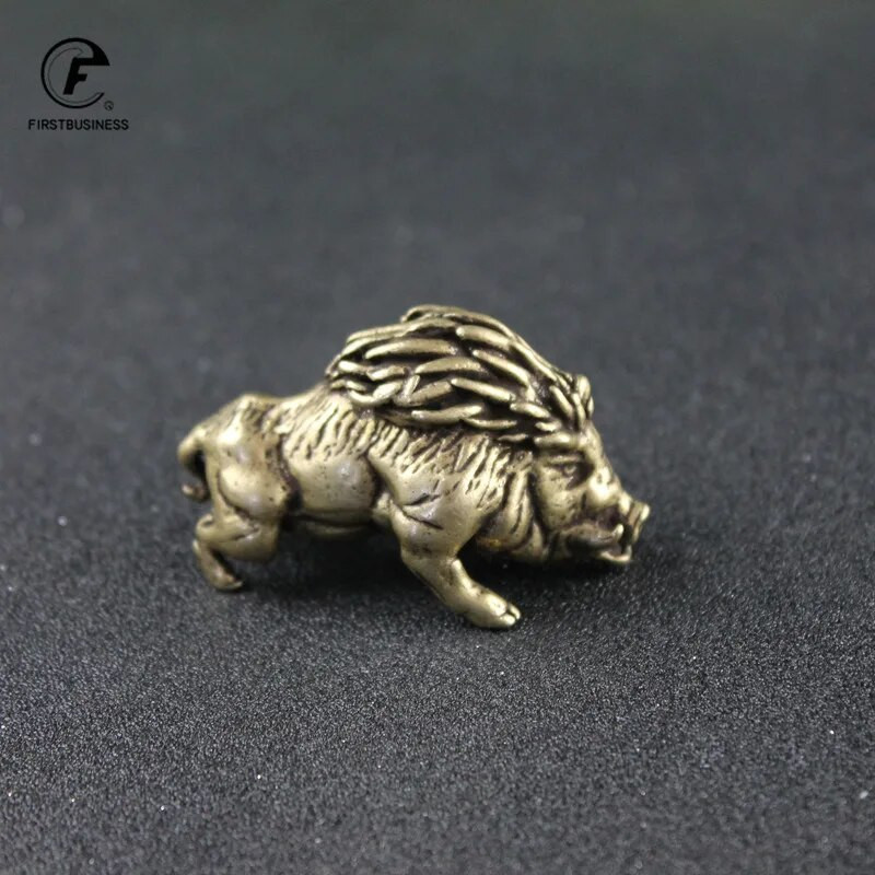 Vintažinės varinės mažos šerno figūrėlės Retro žalvario gyvulių amatai Papuošalai Arbata Naminių gyvūnėlių stalo dekoravimas Namų dekoro priedai Dovana