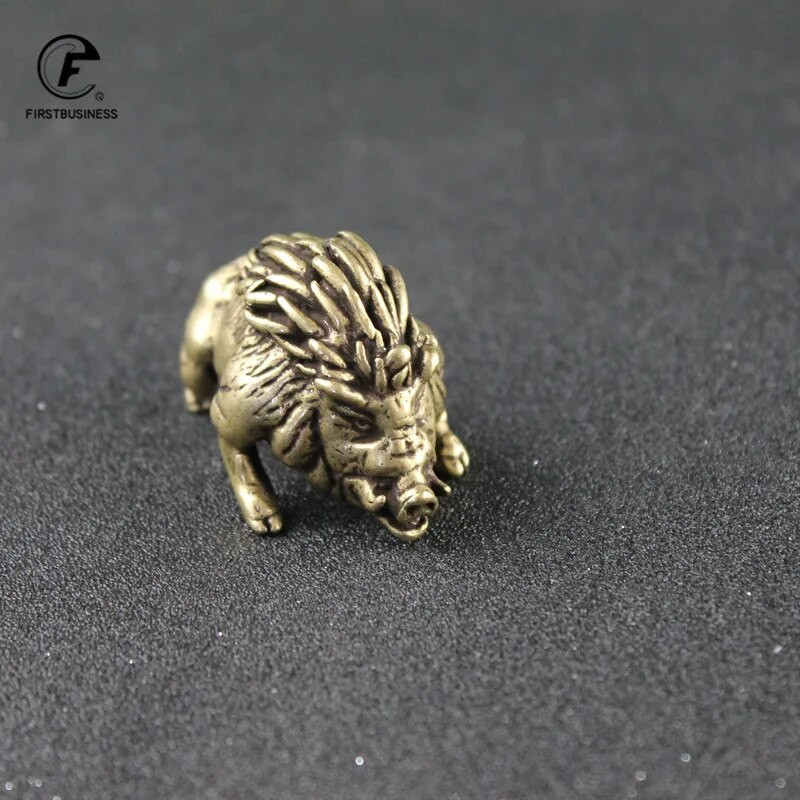 Vintažinės varinės mažos šerno figūrėlės Retro žalvario gyvulių amatai Papuošalai Arbata Naminių gyvūnėlių stalo dekoravimas Namų dekoro priedai Dovana