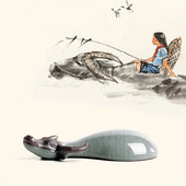 Kiniška arbata Pet Kung Fu arbatos priedai Purpurinio molio Buffalo Lucky Dekoracija Rankdarbiai Kūrybiškas rankų dovanų arbatos rinkinys Gyvūnų režimas