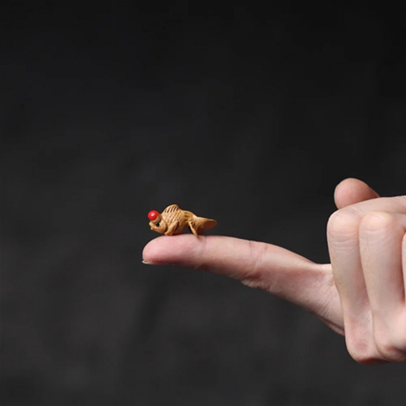 Rankų darbo purpurinio molio mini žuvų arbata naminių gyvūnėlių figūrėlės arbatos ceremonija arbatos servizas stalo dekoravimo priedai Zen