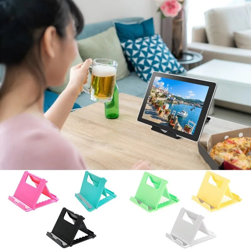 Nešiojamas reguliuojamas planšetinio kompiuterio laikiklis Daugiakampis universalus sulankstomas mobiliojo telefono laikiklis planšetinio kompiuterio stalinis stovas, skirtas iPhone Samsung Xiaomi