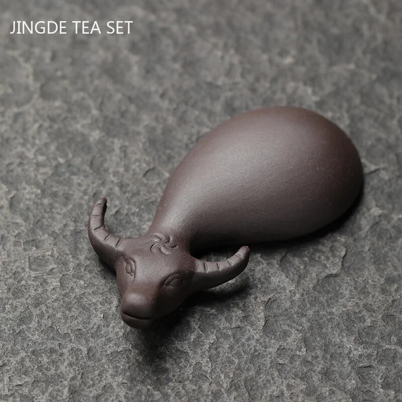 1 KOM Kineska ručno rađena skulptura Čaj od ljubičaste gline Vrhovi prstiju za kućne ljubimce Ukrasi za figurice stoke Ukrasni dodaci za set za čaj