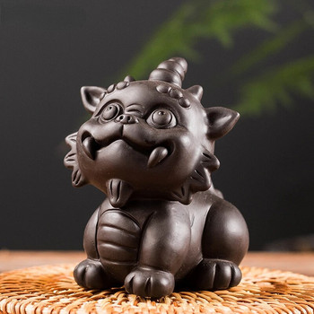 Άγαλμα Little Lion Tea Pet Διακόσμηση Κήπος Δημιουργικότητα Στολίδι Τελετή τσαγιού Yixing Purple Clay Χειροποίητα αξεσουάρ