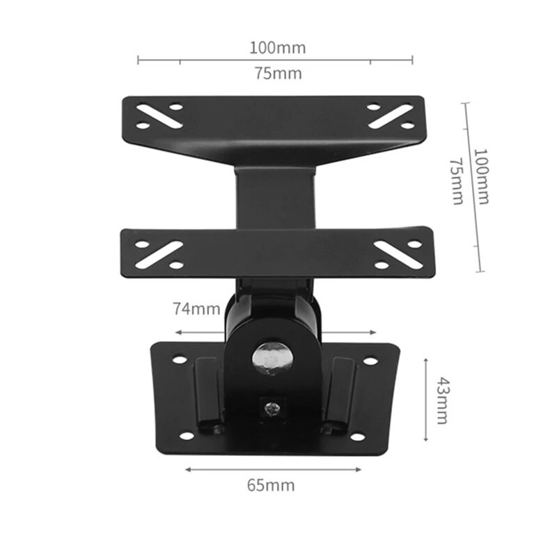Suport universal de montare pe perete pentru ecran LCD LED de 15-27 inchi, monitor reglabil pe înălțime, perete retractabil pentru suport TV VESA