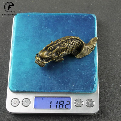 Tvirtas varis drakonas Arowana feng shui papuošalai vintažiniai žalvario laimės gyvūnų figūrėlės Namų dekoras Kambario rašomojo stalo papuošalai Arbatos gyvūnėlis