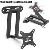 Suport telescopic de montare pe perete, suport de sarcină 30 kg Suport cadru TV reglabil pentru monitor TV Suport de expansiune TV cu unghi de 17 până la 32 inchi