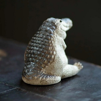 Purple Clay Tea Pet Chubby Crocodile Χειροποίητο Πήλινο Φιγούρα ντεκόρ τσαγιού σε κινέζικο στυλ Τελετή τσαγιού Juego De Teaware Supplies