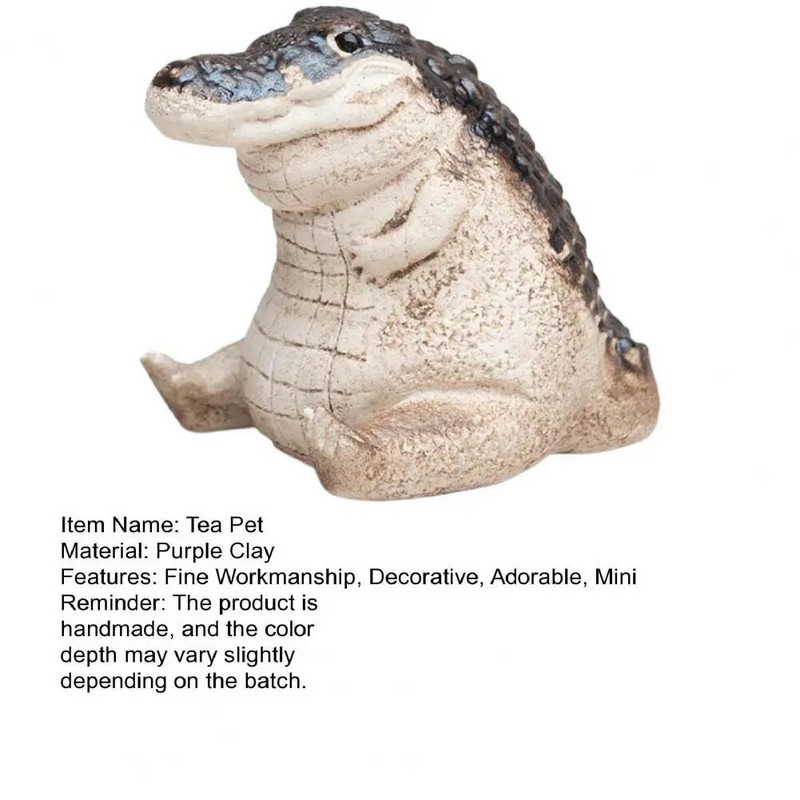 Violetinė molio arbata Pet Chubby Crocodile rankų darbo molinė arbata figūrėlės dekoras Kinų stiliaus arbatos ceremonijos rinkinys Juego De Teaware Supplies