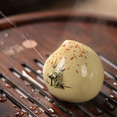 Διακόσμηση σπιτιού Τσάι Παίξτε Mascota De Te Σχήμα Φρούτων Χειροποίητα Κεραμικά κατοικίδια Νερό Σπρέι Βάτραχοι Πήλινο κατοικίδιο