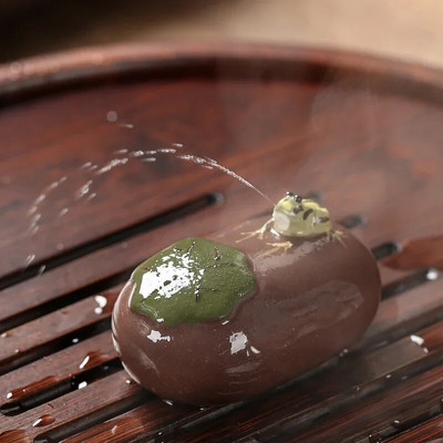 Διακόσμηση σπιτιού Τσάι Παίξτε Mascota De Te Σχήμα Φρούτων Χειροποίητα Κεραμικά κατοικίδια Νερό Σπρέι Βάτραχοι Πήλινο κατοικίδιο