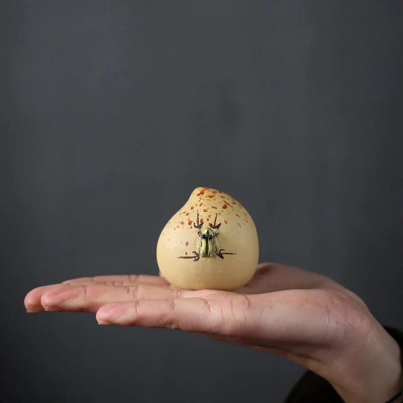 Διακόσμηση σπιτιού Τσάι Παίξτε Mascota De Te Σχήμα Φρούτων Χειροποίητα Κεραμικά κατοικίδια Νερό Σπρέι Βάτραχοι Πήλινο κατοικίδιο