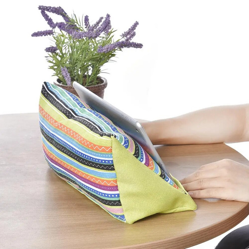 Naujas nešiojamojo kompiuterio laikiklis planšetinio kompiuterio pagalvės juostelės drobės stovas pagalvės laikiklis Daugiafunkcis planšetinio kompiuterio stovo laikiklis Stovas pagalvėlė, skirta iPad