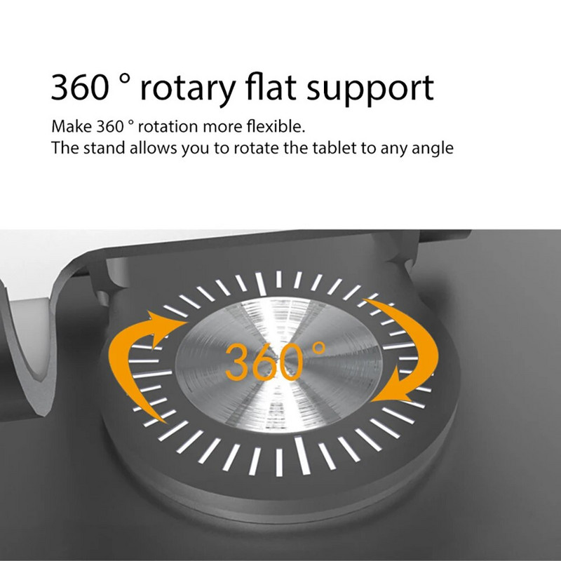 Sulankstomas mobiliojo telefono laikiklis 360 laipsnių besisukantis tuščiaviduris planšetinio kompiuterio stovo laikiklis, neslystantis planšetinio kompiuterio laikiklio aukštis, reguliuojamas iPad
