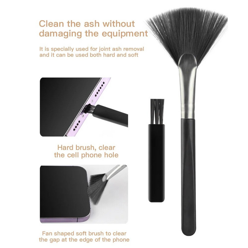 18 In1 Kompiuterio kameros tarpų valymo rinkinys Valymo rašiklis Ausinės Ipad telefono valymo įrankis Klaviatūros dangtelio ištraukiamas rinkinys