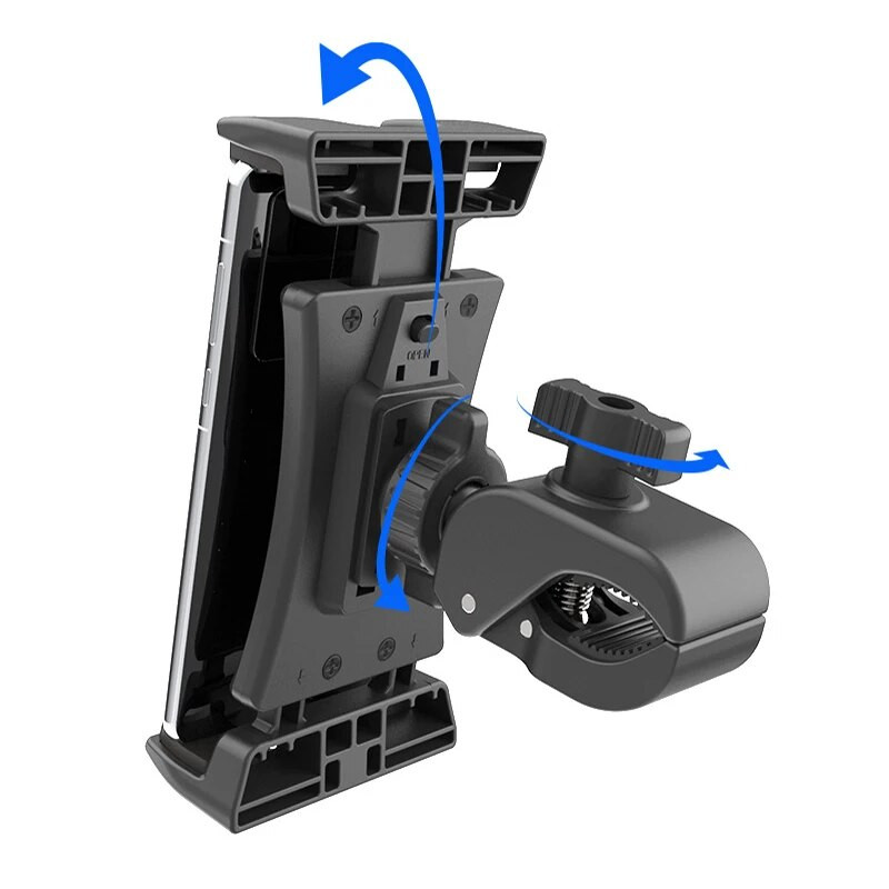 Nešiojamas 2 viename planšetinio kompiuterio laikiklis vidaus treniruoklių salės bėgimo takelio vairo laikiklio stovas, skirtas 3,5–13,5 colio mobiliojo telefono palaikymo įrenginiams iPad