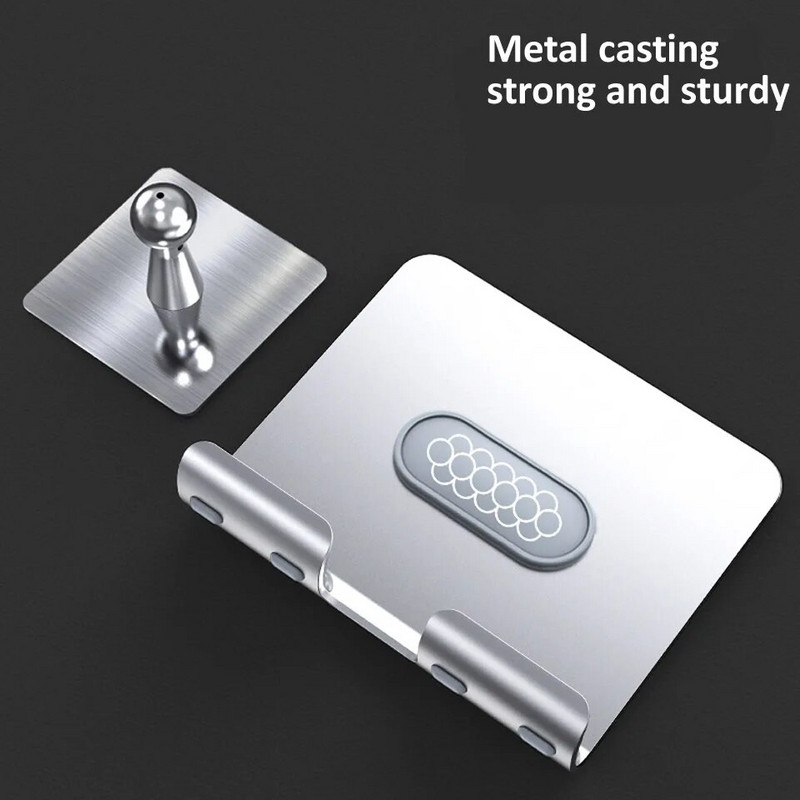 OUTMIX aliuminio sieninis telefono planšetinio kompiuterio laikiklio stovas, sulankstomas, reguliuojamas 4–13 colių planšetinio telefono sieninis laikiklis, skirtas iPad Pro 12.9