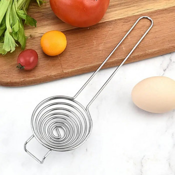 Φορητό σπειροειδές σύρμα διαχωρισμού λευκού αυγού από ανοξείδωτο χάλυβα με μακριά λαβή Εργαλεία οικιακής χρήσης αυγών Αξεσουάρ κουζίνας Εργαλείο κουζίνας