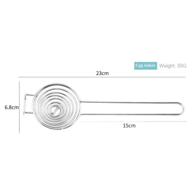Nešiojama spiralinė nerūdijančio plieno kiaušinių baltymo atskyrimo viela su ilga rankena Buitiniai kiaušinių įrankiai Virtuvės priedai Virtuvės įrankis