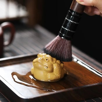 Κινεζική Boutique Μωβ Πηλός Τσάι Μασκότ κατοικίδιων ζώων Golden Toad Tea Figurine Στολίδια Χειροποίητα Crafts Σετ τσαγιού Διακόσμηση Αξεσουάρ