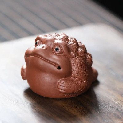 Kinijos butikas Violetinė molio arbata Naminių gyvūnėlių talismanas Auksinės rupūžės arbata figūrėlės Papuošalai Rankų darbo amatai Arbatos rinkinio dekoravimo priedai